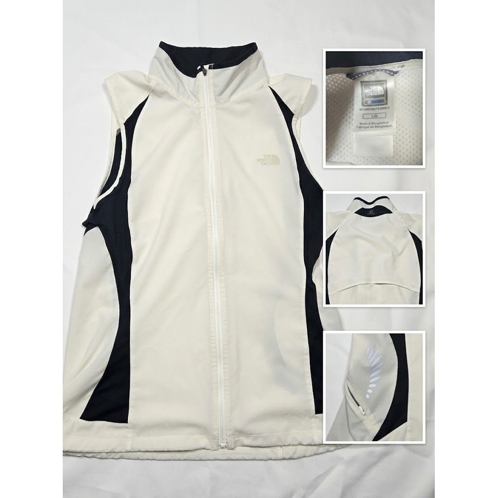 he North Face Flight Series Vest Womens L White Black Running Trail Gorpcore